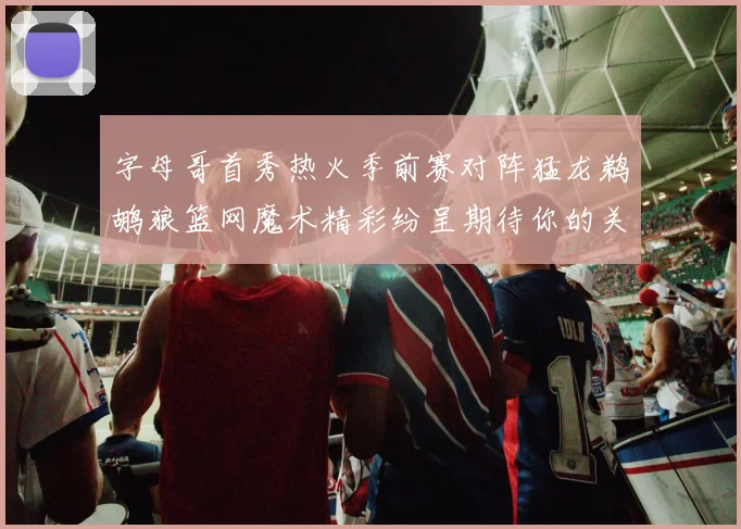 字母哥首秀热火季前赛对阵猛龙鹈鹕狼篮网魔术精彩纷呈期待你的关注